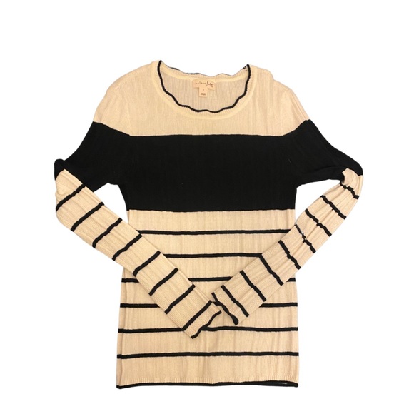Maison Jules Sweaters - Maison Jules Black and White Knit Top